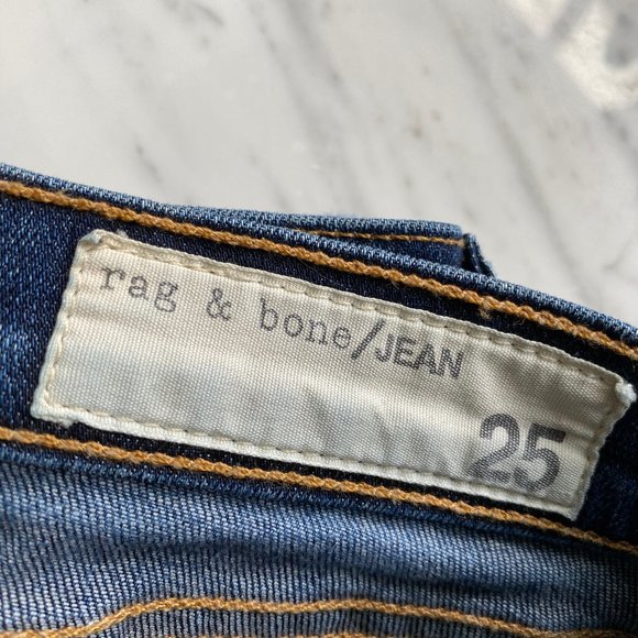 RAG & BONE - SKINNY DISTRESSED KNEE HAMPSTEAD JEAN - Picture 9 of 14